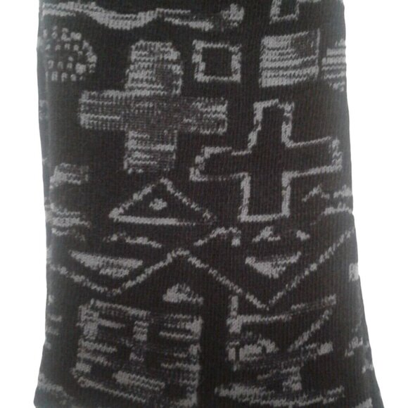 Mossimo Size 6-12 Crew Socks Mens Black Gray Geometric Pattern - Picture 1 of 4